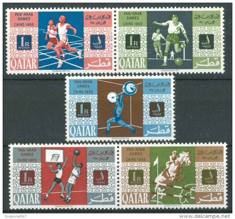 1966 Qatar Jeux Panarabes Du Caire Set MNH** P4 - Qatar