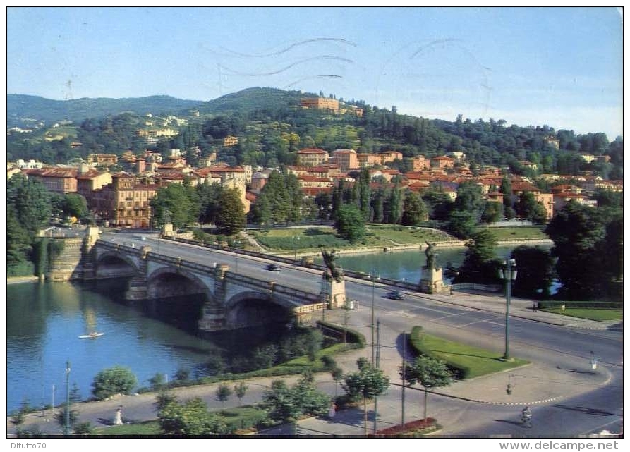 Torino - Ponte Umberto E Collina - Formato Grande Viaggiata - Ponts