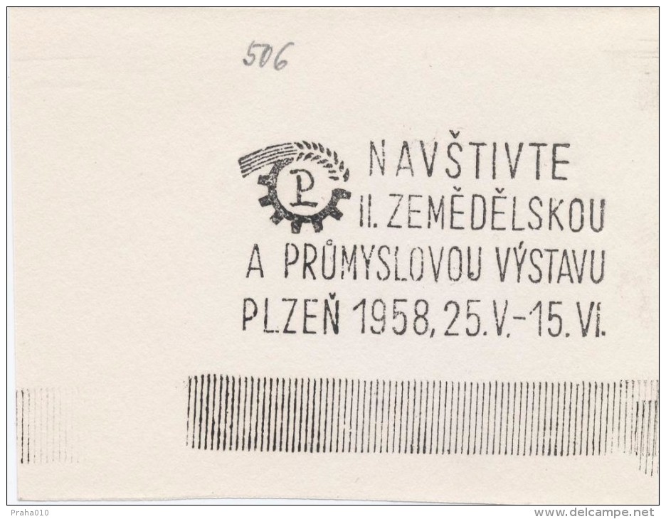 J1579 - Czechoslovakia (1945-79) Control Imprint Stamp Machine (R!): Visit II. Agricultural And Industrial Exhibition - Proofs & Reprints