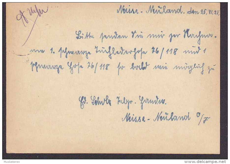 Germany Deutsches Reich Postal Stationery Ganzsache Entier NEISSE 1928 MINDEN Westf. Beethoven (2 Scans) - Cartes Postales