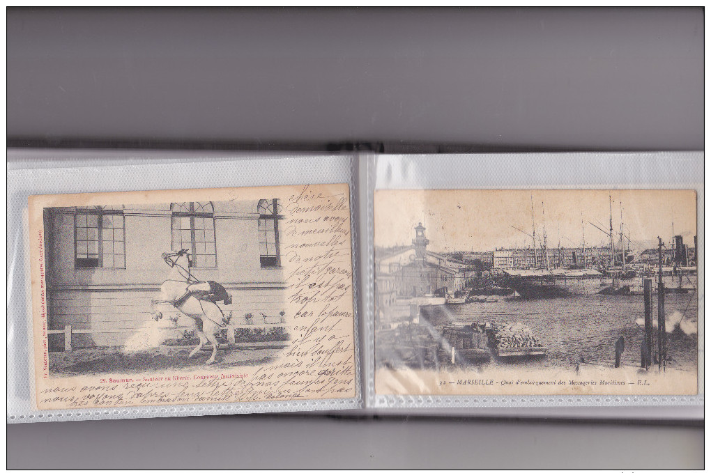 lot de 24 cartes postales anciennes toutes scannées avec album