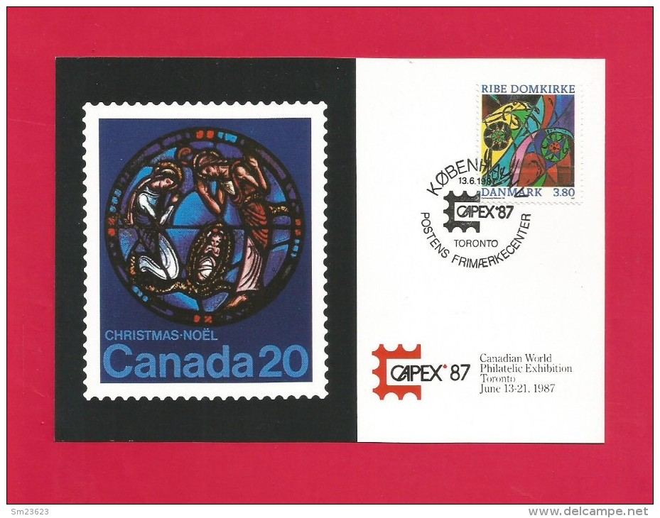 Dänemark 1987 Mi.Nr. 892 , Canadian World Philatelic Exhibition Toronto - Maximum Card - Köbenhan 13.6.1987 - Maximumkarten (MC)