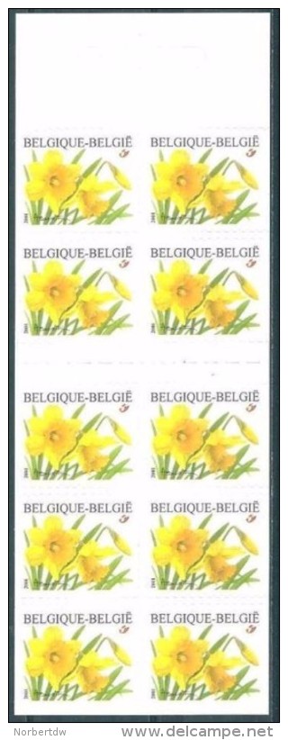 Belgium**NARCISSUS-Flowers- Booklet  10stamps-2001-MNH- NARCIS-Flores-Blumen-Bloem-Fleurs-Fiori - Other & Unclassified