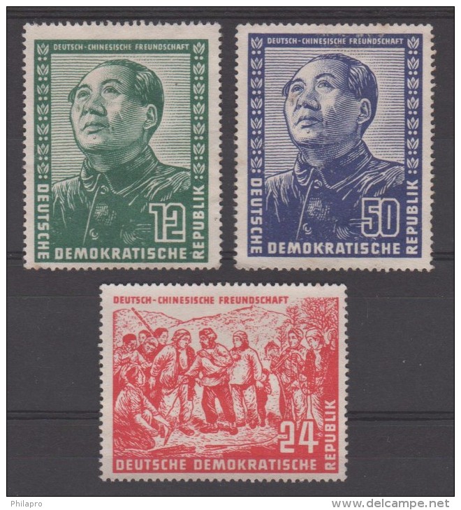 MAO TSE TUNG   DDR /GERMANY   MNG  YVERT N° 38/40     Réf  9891 - Mao Tse-Tung
