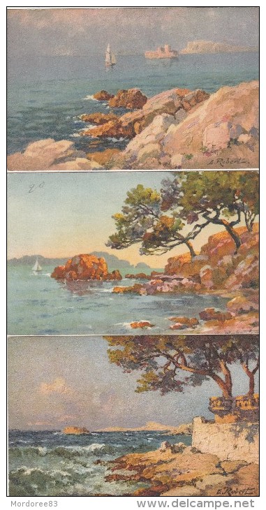 CPA-ILLUSTRATEURS E.ROBERT PAYSAGES PROVENCAL LOT DE 3              TDA60 - Robert