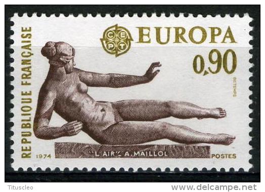 FRANCE 1790**  90c  Volet-brun Et Ocre Europa 1974  L´air De Maillol - Otros & Sin Clasificación