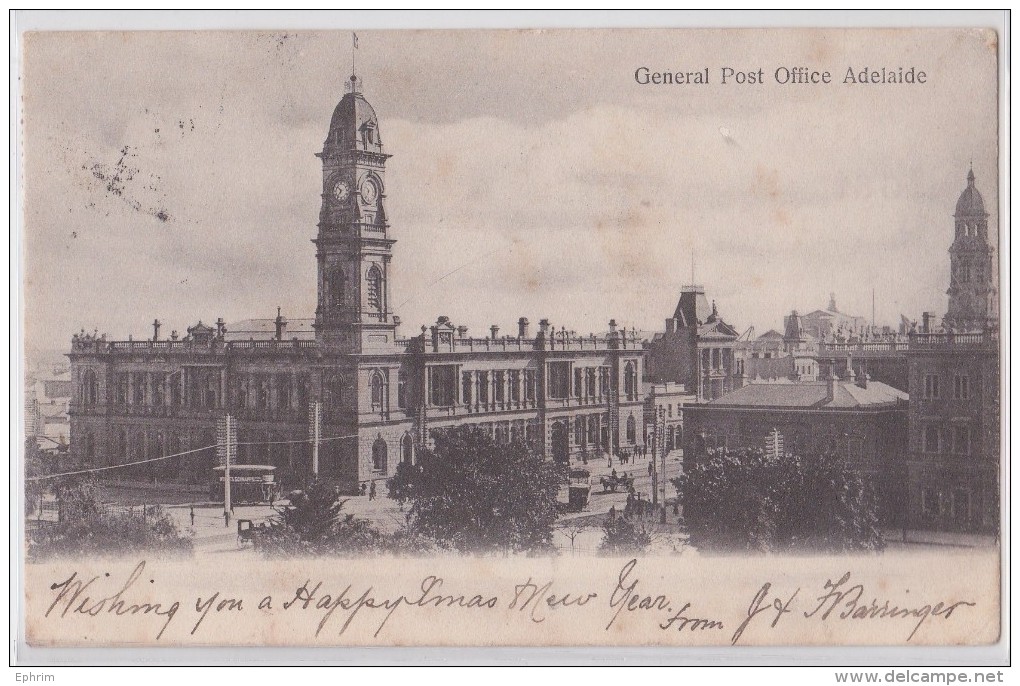 ADELAIDE GENERAL POST OFFICE STAMP CANCELLATION 1905 - Adelaide