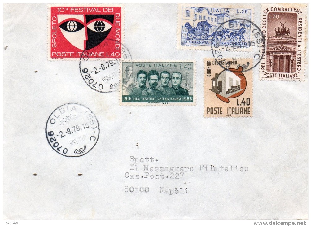 1979 LETTERA CON ANNULLO OLBIA - 1971-80: Storia Postale