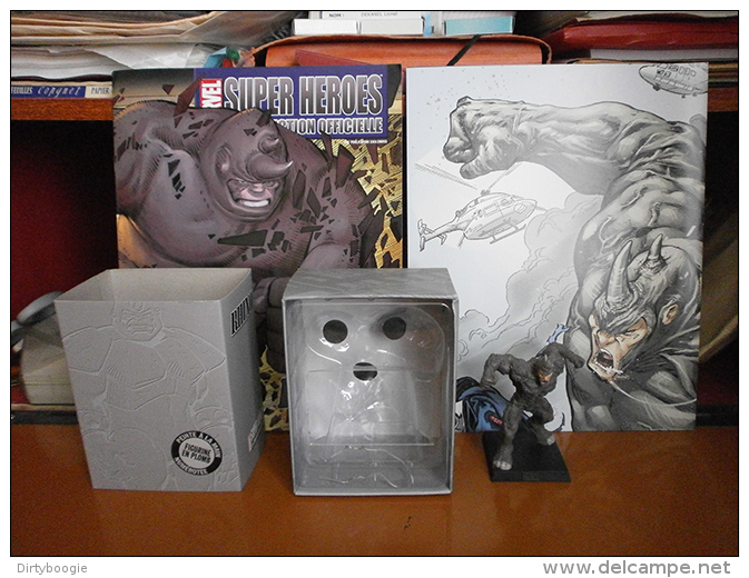 FIGURINE METAL RHINO Avec Sa Boîte, Son Fascicule Et Son Poster Double - MARVEL -EAGLEMOSS - Statues - Metal