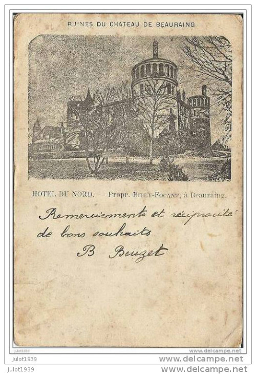 BEAURAING ..-- Ruines Du Château . 1901 Vers HAVRE - VILLE ( Mr Louis FOURNY ) . Voir Verso . - Beauraing