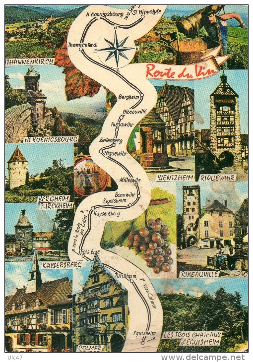 - ALSACE. - ROUTE DES VINS - Scan Verso - - Alsace