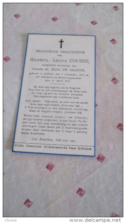 GILBERTA COUSSE DE GRANDE JABBEKE ZEDELGEM DE VAERE L.T. 253 D2692 - Religion & Esotericism