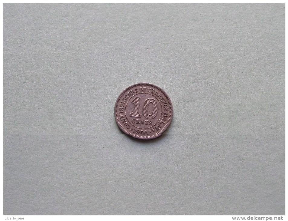 1950 ( Malaya ) 10 Cent / KM 8 ( Uncleaned - For Grade, Please See Photo ) ! - Colonies