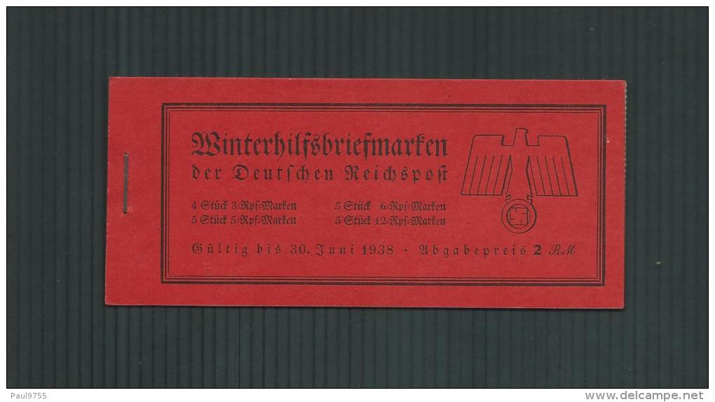 DEUTSCHES REICH 1937 MARKENHEFTCHEN  Mi 44  (109B + 110B ° MNH/** - Markenheftchen