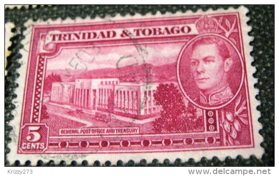 Trinidad And Tobago 1938 General Post Office And Treasury 5c - Used - Trinidad & Tobago (...-1961)