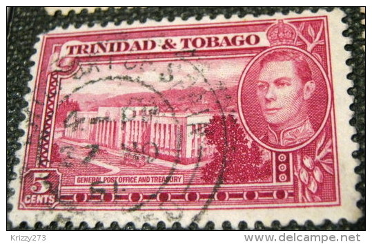 Trinidad And Tobago 1938 General Post Office And Treasury 5c - Used - Trinidad & Tobago (...-1961)
