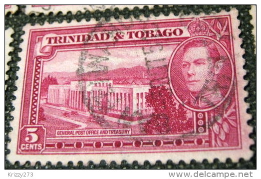 Trinidad And Tobago 1938 General Post Office And Treasury 5c - Used - Trinidad & Tobago (...-1961)