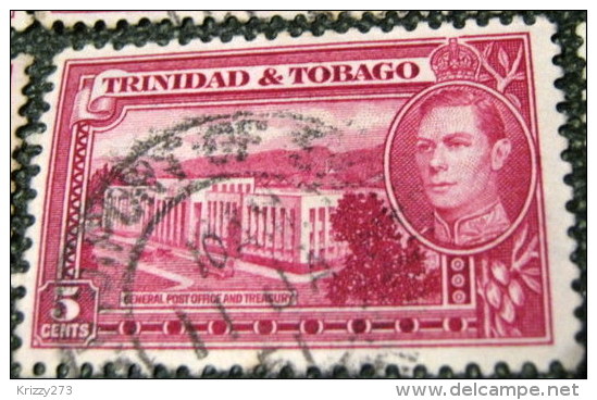 Trinidad And Tobago 1938 General Post Office And Treasury 5c - Used - Trinidad & Tobago (...-1961)