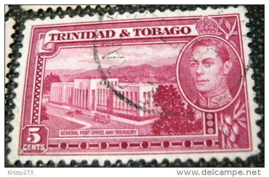 Trinidad And Tobago 1938 General Post Office And Treasury 5c - Used - Trinidad & Tobago (...-1961)