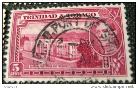 Trinidad And Tobago 1938 General Post Office And Treasury 5c - Used - Trinidad & Tobago (...-1961)