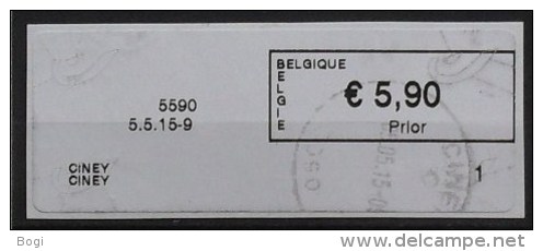 België 2015 Ciney 5590 - Logo Bpost - Prior Klein - Cijfer 1 (fragment) - Sonstige & Ohne Zuordnung