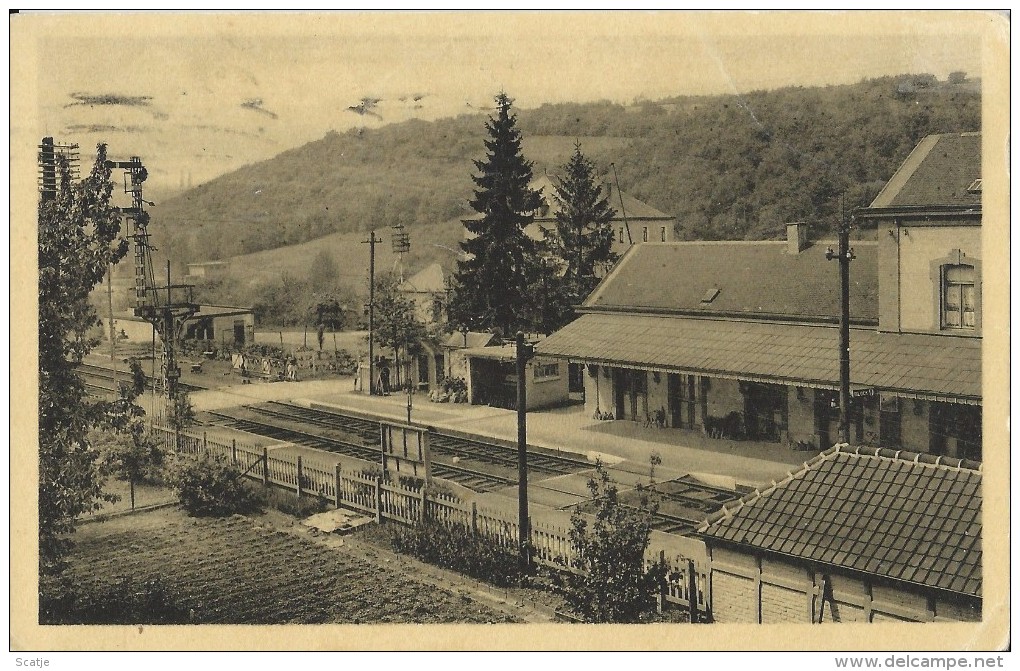 Falaën.  -   Vue De La Gare.  -   1938  TOPKAART!   Naar  Laeken - Onhaye