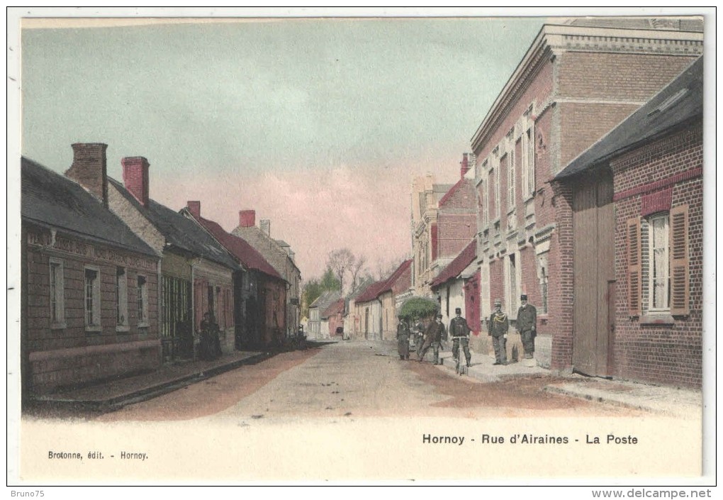 80 - HORNOY - Rue D'Airaines - La Poste - Edition Brotonne - Hornoy Le Bourg