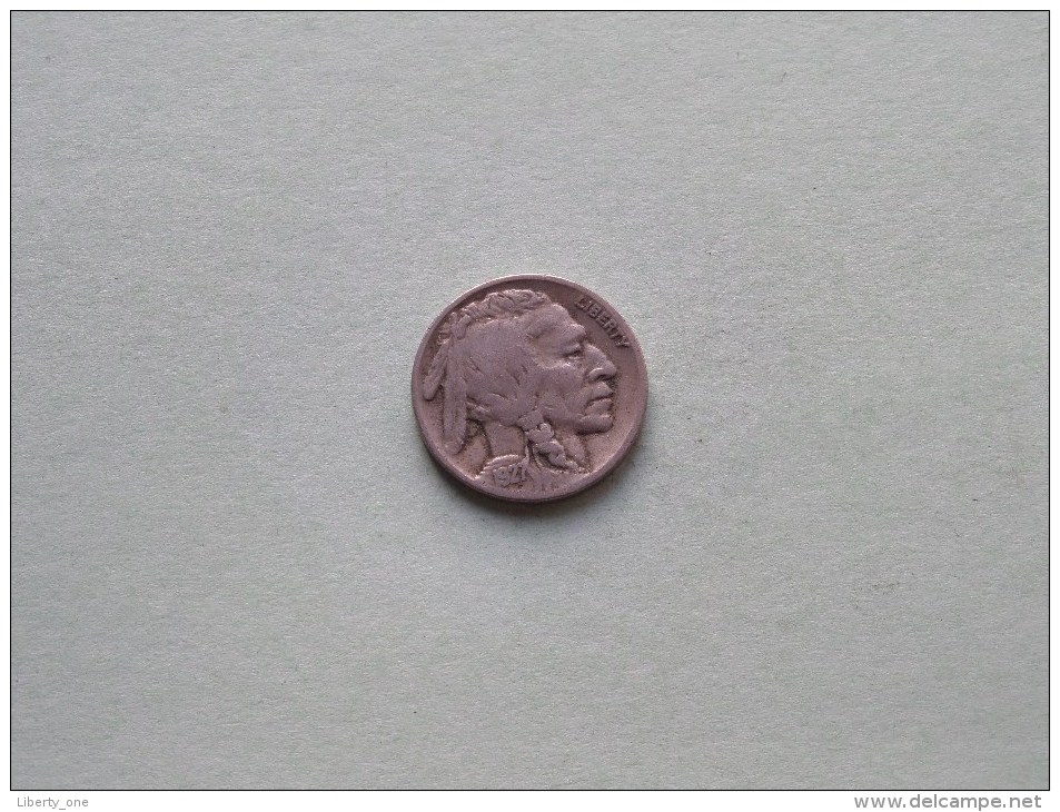 1927 - Five Cents / KM 134 ( Uncleaned - For Grade, Please See Photo ) ! - 1913-1938: Buffalo