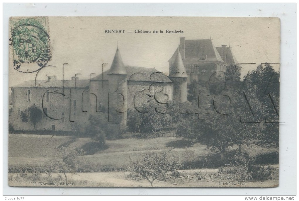 Benest (16) : Le  Château De La Borderie En 1905  PF. - Villefagnan