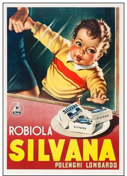 Postcard - Poster Reproduction - Robiola Silvana Polenghi Lombardo 1955 - Publicidad