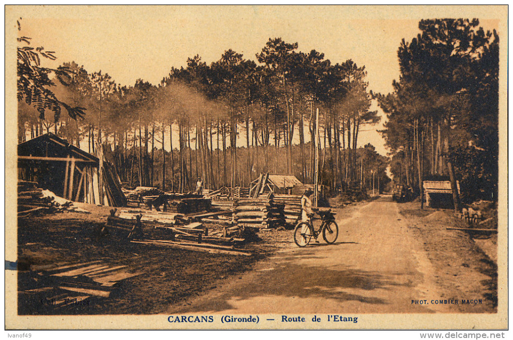 33 - CARCANS - CPA - Route De L'Etang - Carcans