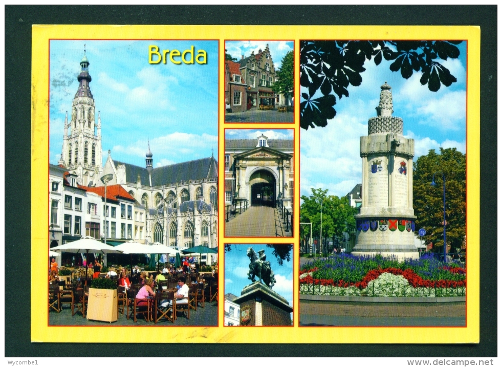 NETHERLANDS  -  Breda  Multi View  Used Postcard As Scans - Breda