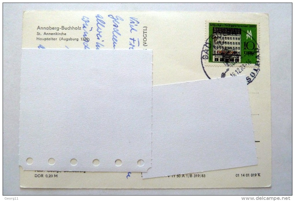 Annaberg-Buchholz - St. Annenkirche - Erzgebirge - Sachsen - Kirche Kunst - AK DDR 1983 - Annaberg-Buchholz