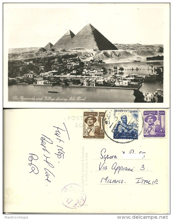 EGYPT EGITTO  The Pyramids And Village During Nilo Flood 3 Nice Stamps - Pyramids