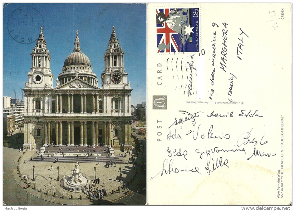 LONDON  St. Paul Cathedral  Nice Stamp Australian Bicentenary - St. Paul's Cathedral