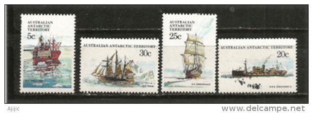 Expeditions En Antarctiques, Voiliers D'époque Et Navires Modernes. 4 T-p Neufs *  (trace Charnière) - Unused Stamps