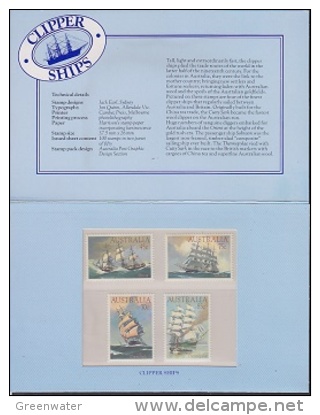 Australia 1984 Clipper Ships 4v Presentation Pack ** Mnh (F3394) - Presentation Packs