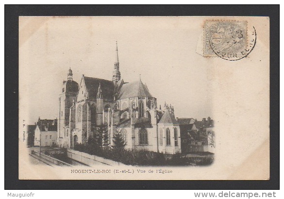 DF / 28 EURE ET LOIR / NOGENT-LE-ROI / VUE DE L'EGLISE / CIRCULÉE EN 1903 - Nogent Le Roi