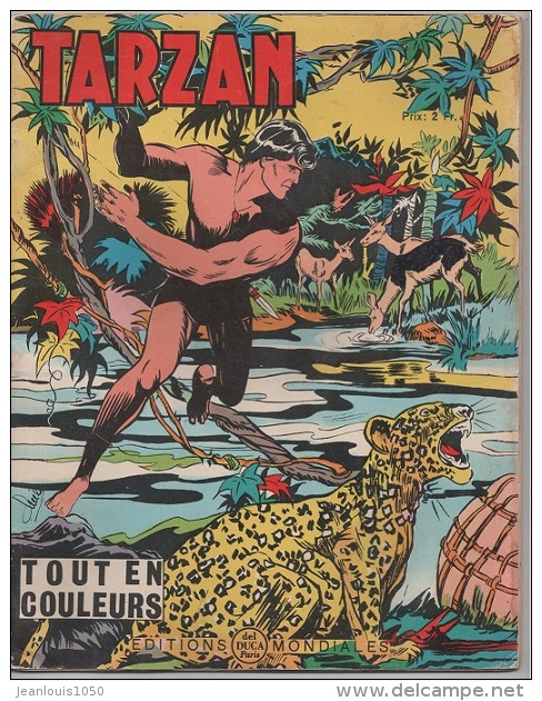 TARZAN N°10 EDITIONS MONDIALES DEL DUCA 1964 - Tarzan