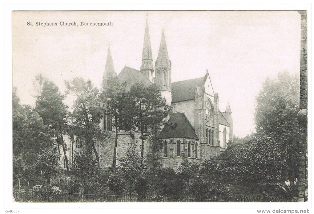 RB 1039 - Early Postcard -  St Stephen's Church - Bournemourh Dorset - Ex Hampshire - Bournemouth (avant 1972)
