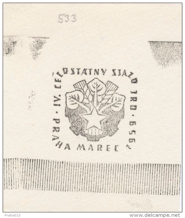 J1635 - Czechoslovakia (1945-79) Control Imprint Stamp Machine (R!): National Congress United Agricultural Cooperatives - Proofs & Reprints