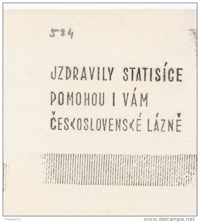 J1638 - Czechoslovakia (1945-79) Control Imprint Stamp Machine (R!): Heal Yourself Thousands - Czechoslovak Spas - Proofs & Reprints