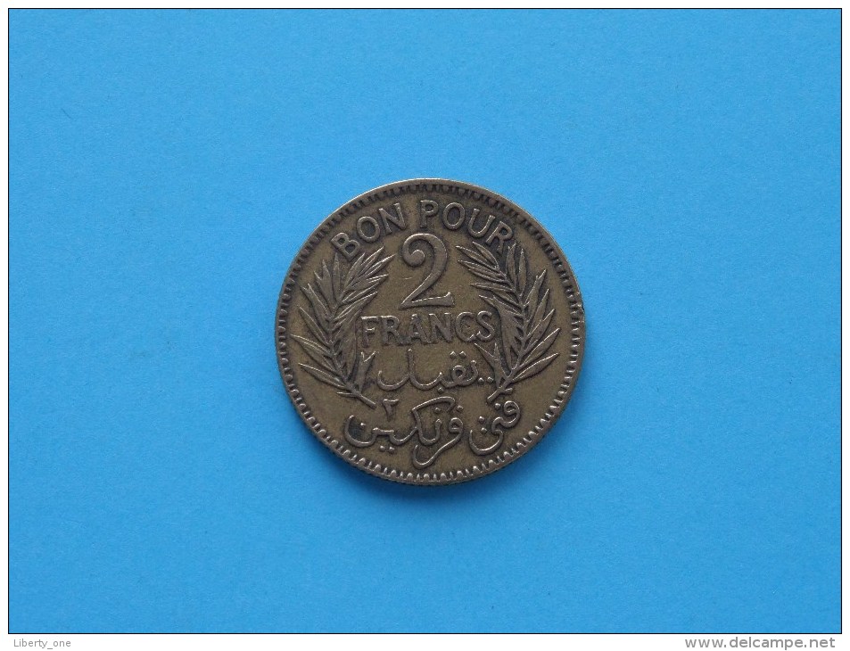 1921 - BON POUR 2 Francs / KM 248 ( Uncleaned - For Grade, Please See Photo ) ! - Tunisie