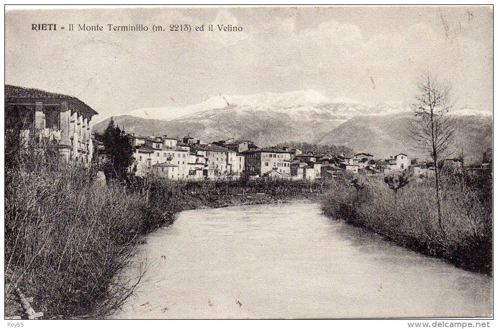 Lazio-rieti-rieti Veduta Velino E Monte Teminillo Panorama Anni 20 - Rieti