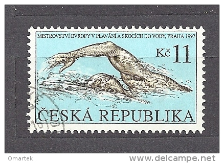 Czech Republic  Tschechische Republik 1997 Gest. Mi  152 Sc 3018 Europameisterschaft Im Schwimmen Und Wasserspringen. C1 - Gebruikt