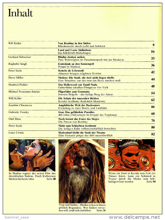 Merian Illustrierte  Indiens Süden , Viele Bilder 1987  -  Betteln Als Lebensstil  -  Die Heiligen Kühe - Viajes  & Diversiones