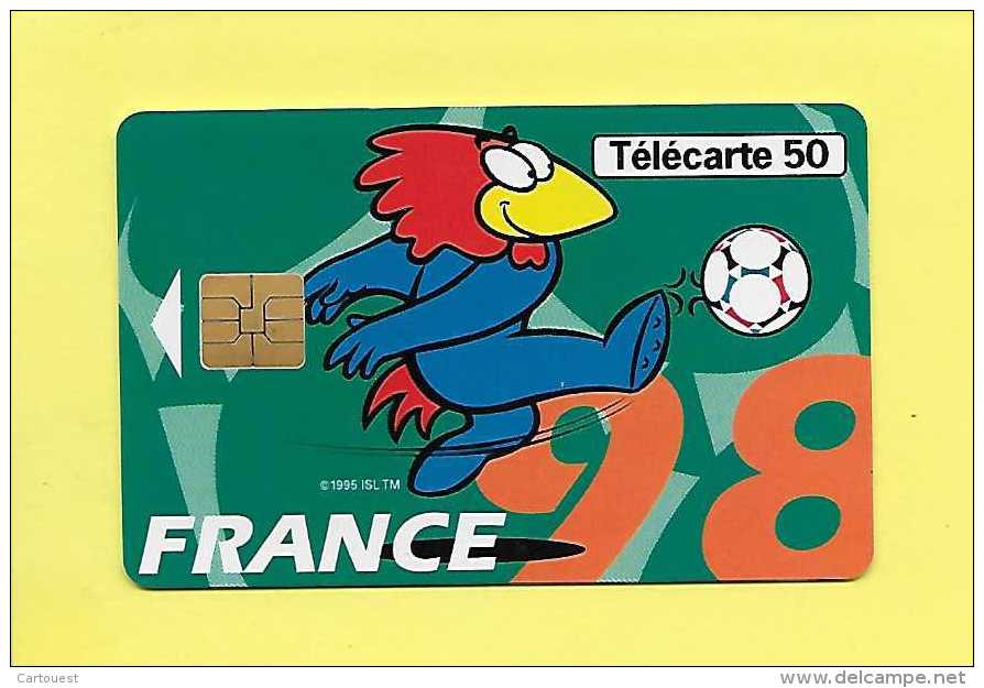 F0839  FOOTIX REPRISE A LA VOLEE FRANCE 98 SO3  50U    T2G  03/98  Utilisée - BE - Variétés