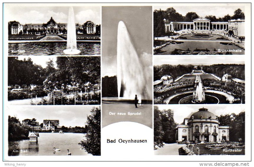 Bad Oeynhausen - S/w Mehrbildkarte 15 - Bad Oeynhausen