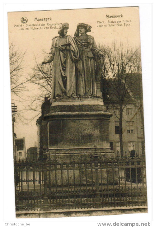 Maaseik, Maeseyck, Markt, Standbeels Der Gebroeders Jan En Hubrecht Van Eyck (pk20218) - Maaseik