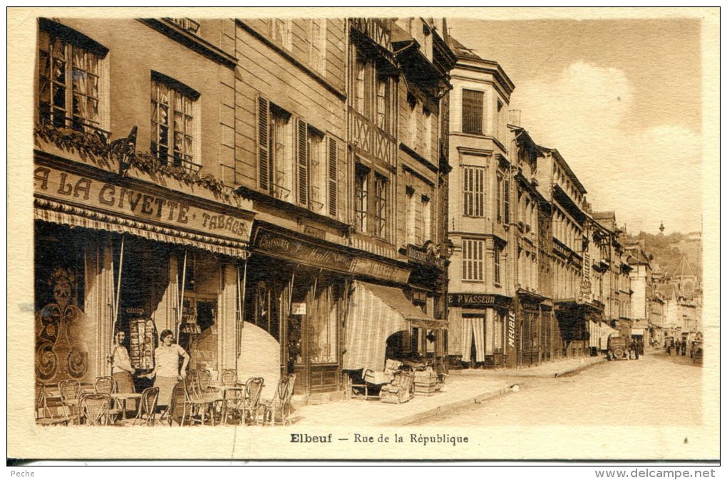 N°6818A -cpa Elbeuf -rue De La République- - Elbeuf